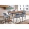 Armen Living Messina and Carlo Gray Velvet 7 Piece Rectangular Dining Set SETMSDIGR7B - alternate 5